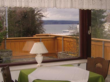 Seeblick auf den Bodensee von einem der Doppelzimmer